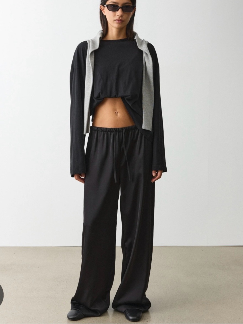 Satin Drawstring Pants